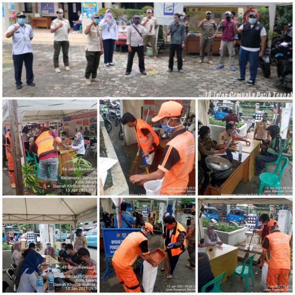 Sosialisasi gerakan 3 M dan yustisi di wilayah RW 01